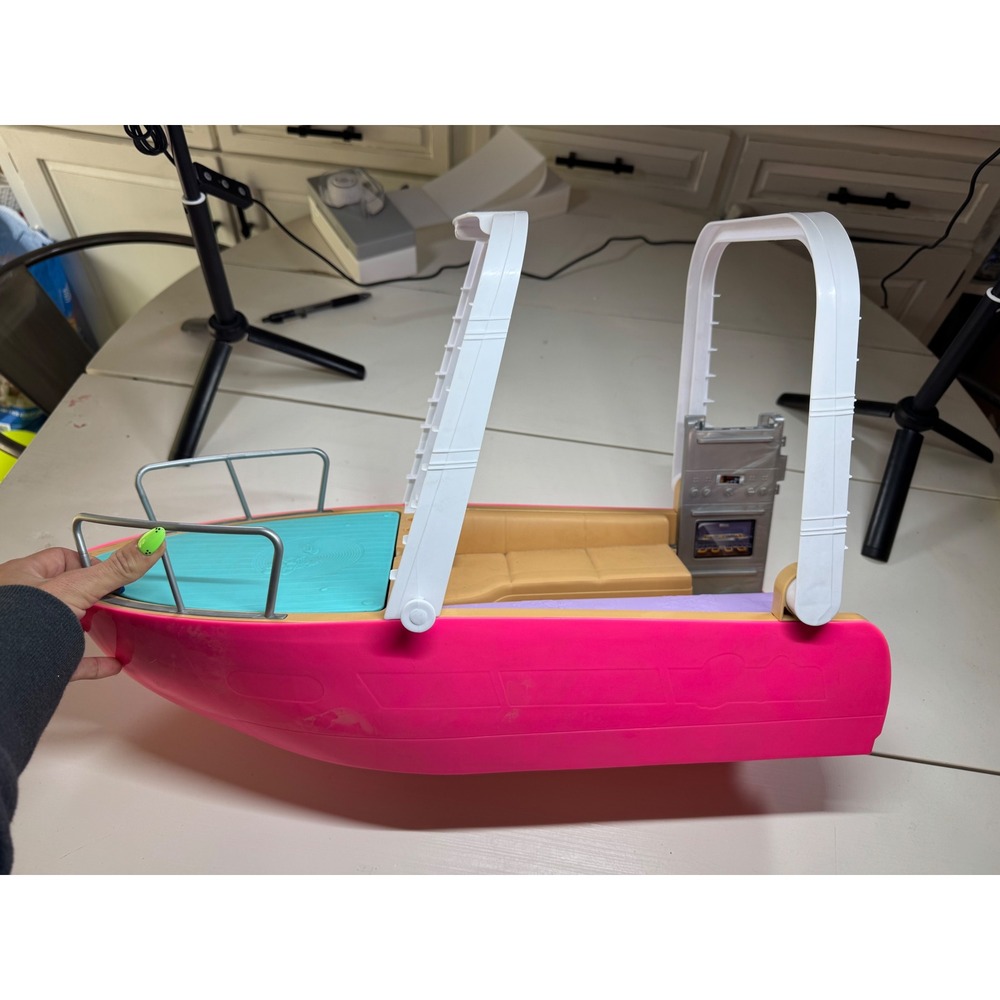 Barbie Dream Boat Pink Teal Purple Toy Playset with Pool and Kitchen